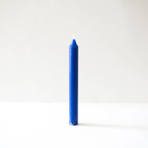 Vela de cera natural azul oscuro