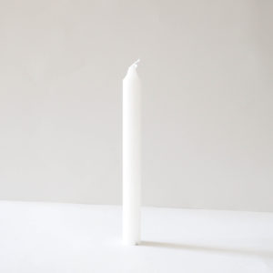 Vela de cera natural blanca